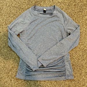 SHEIN Light Blue Long Sleeve Maternity Shirt